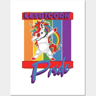 Lesbicorn pride shirt Posters and Art